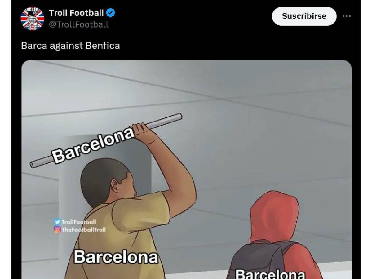 Se burlan del Real Madrid: Los memes que dejó el triunfo de Barcelona ante Benfica en Champions