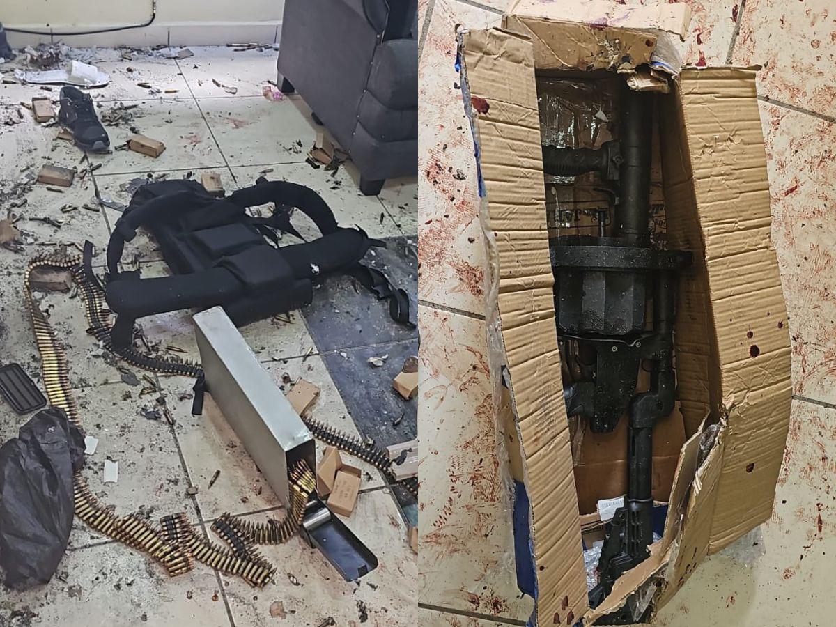 Encuentran armas de guerra dentro de una residencial en San Pedro Sula