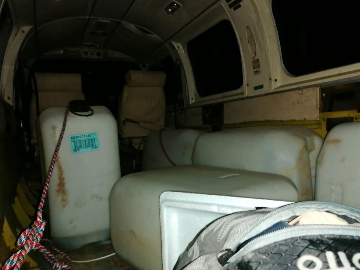 $!En picada incautación de narcoavionetas en el Caribe de Honduras