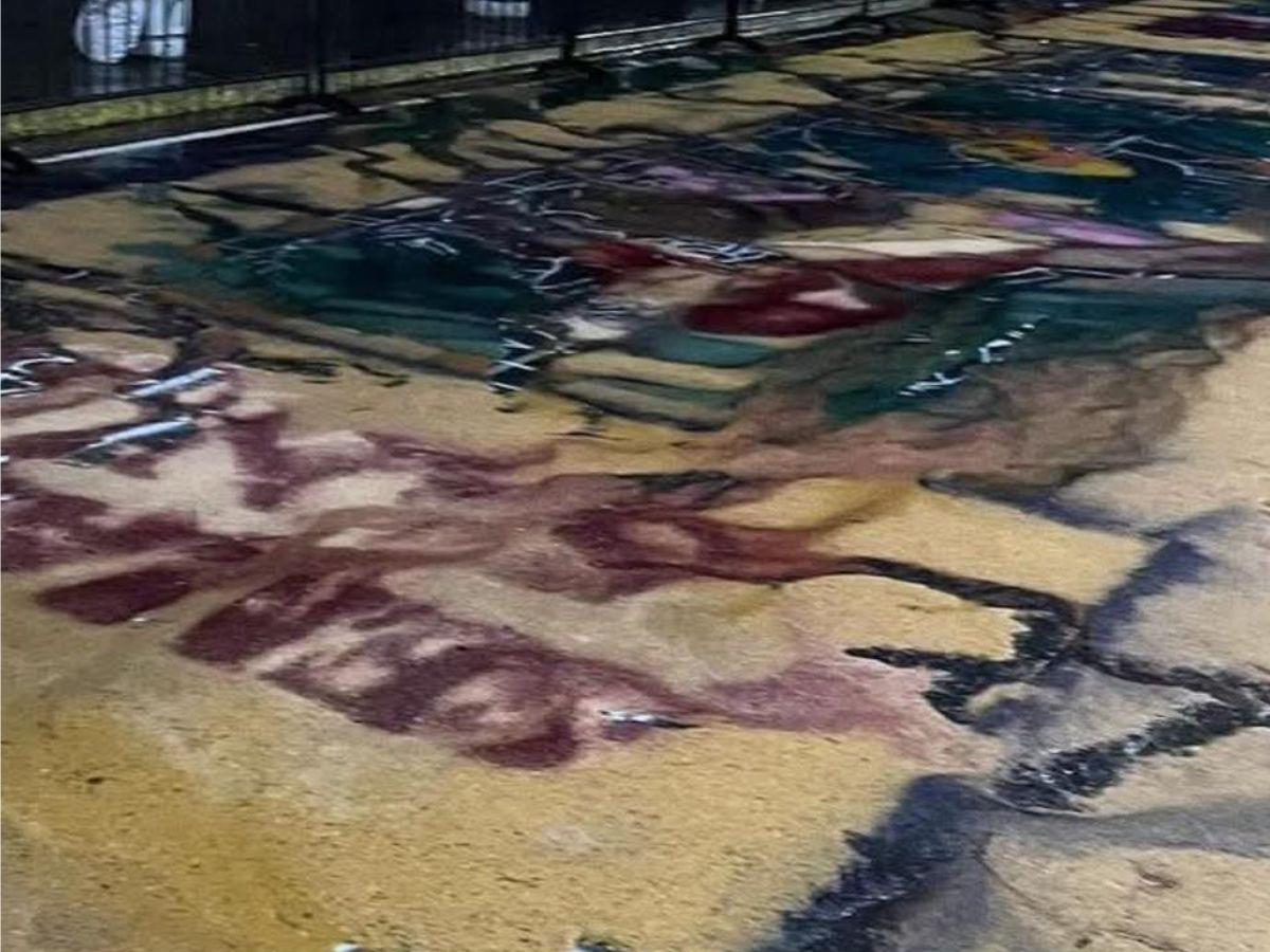 Fuertes lluvias destruyen coloridas alfombras elaboradas para la Semana Santa en SPS