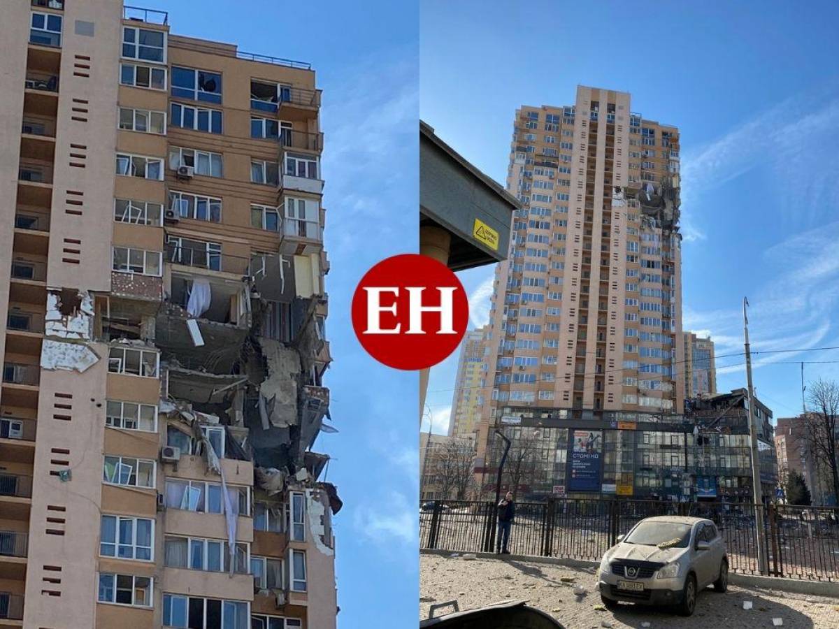 VIDEO: Misil ruso impacta de forma brutal contra edificio residencial en Kiev