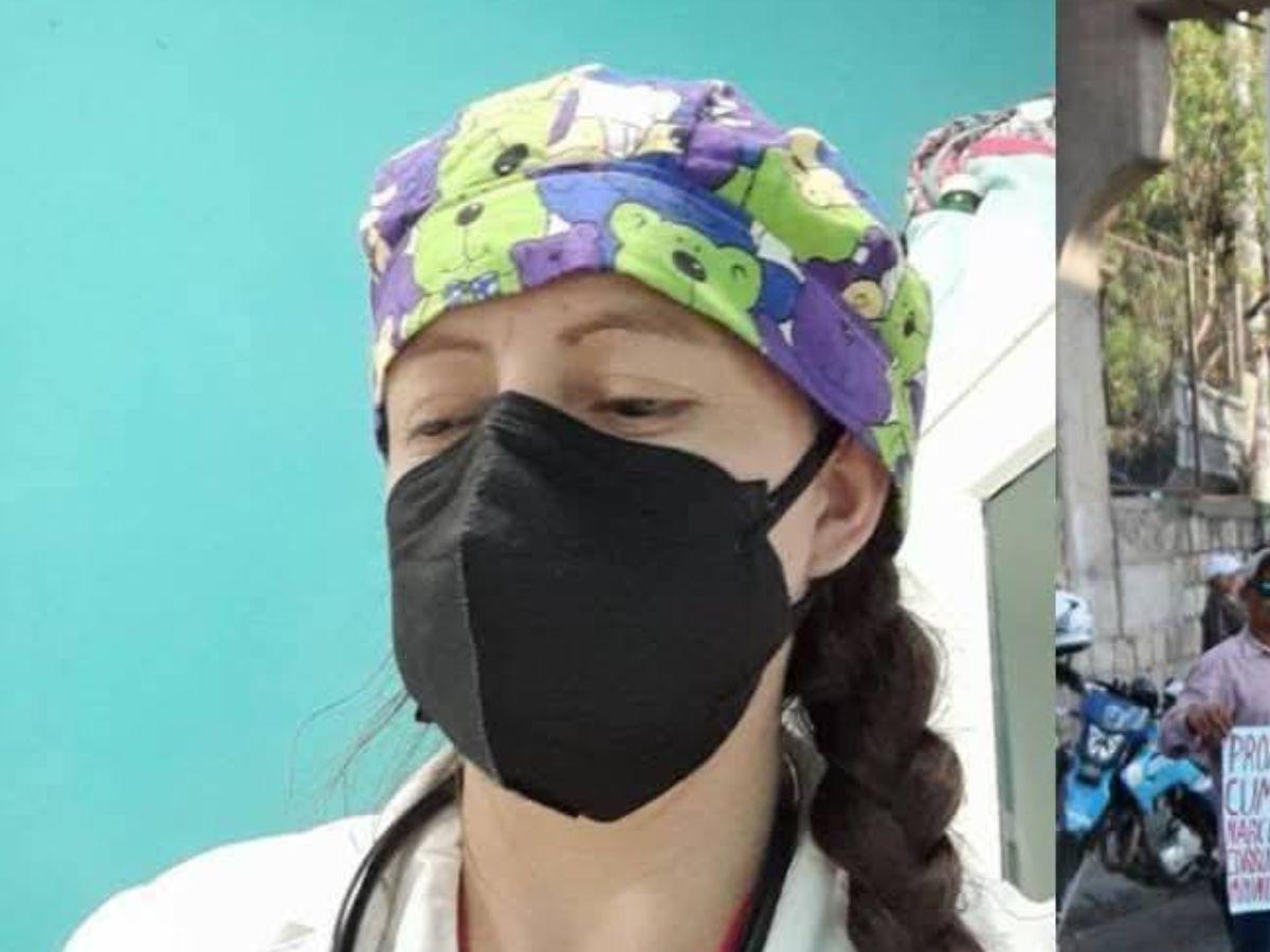 Criticó a JOH y a Xiomara: ¿Quién es Floridalia Aguilar, la doctora que protesta en traje de baño?