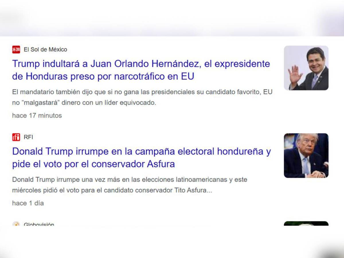 Así informó el mundo el anuncio de indulto de Donald Trump a Juan Orlando Hernández