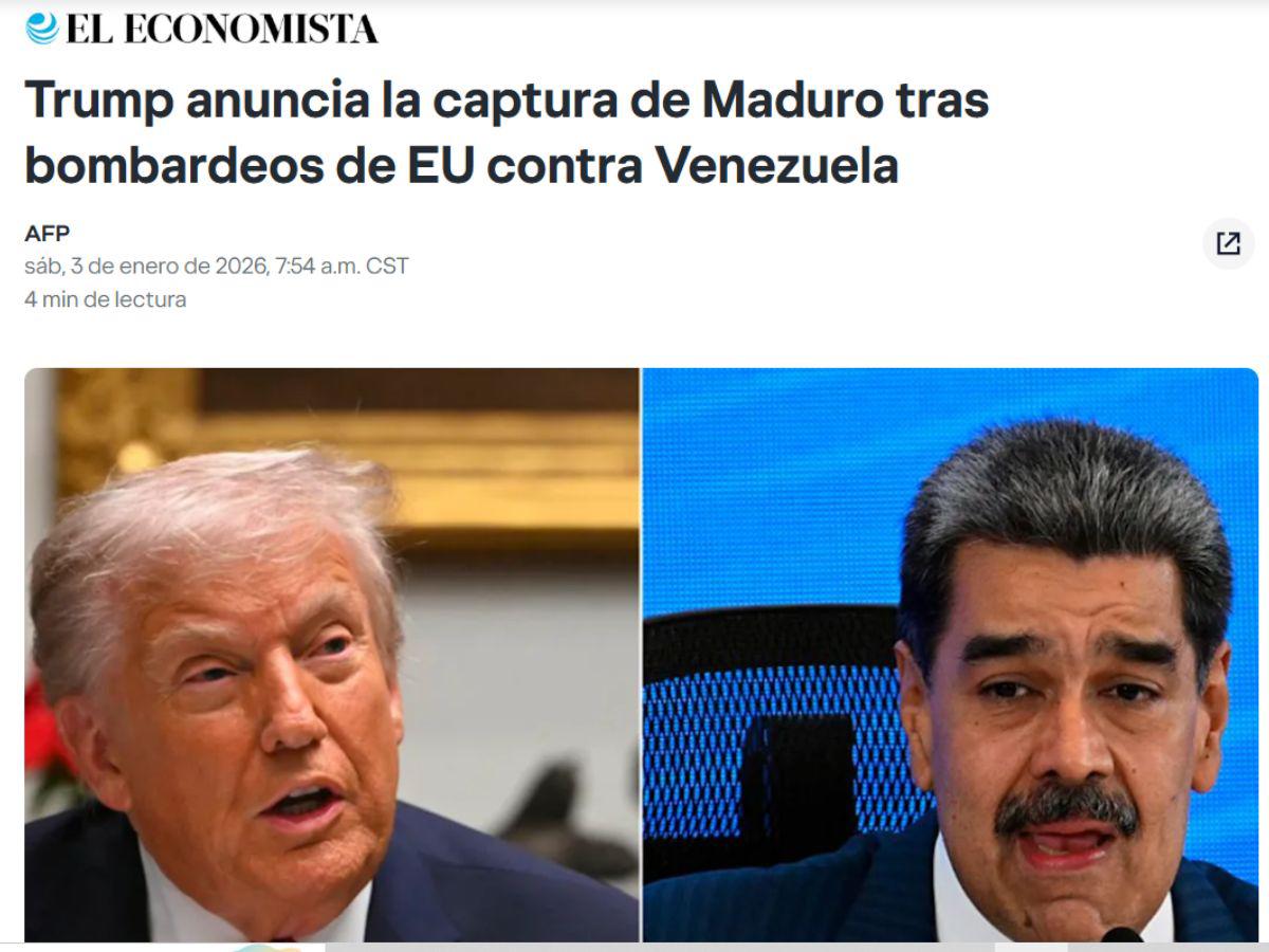 Un “dictador” capturado: así informó el mundo la detención de Nicolás Maduro