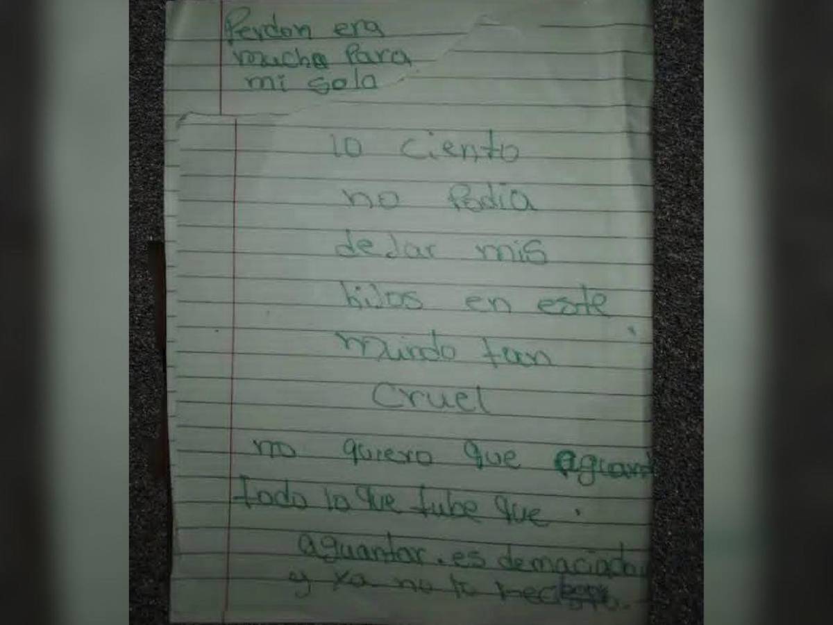 Mercedes Valdez envenenó a sus tres hijos y luego se quitó la vida; dejó una carta