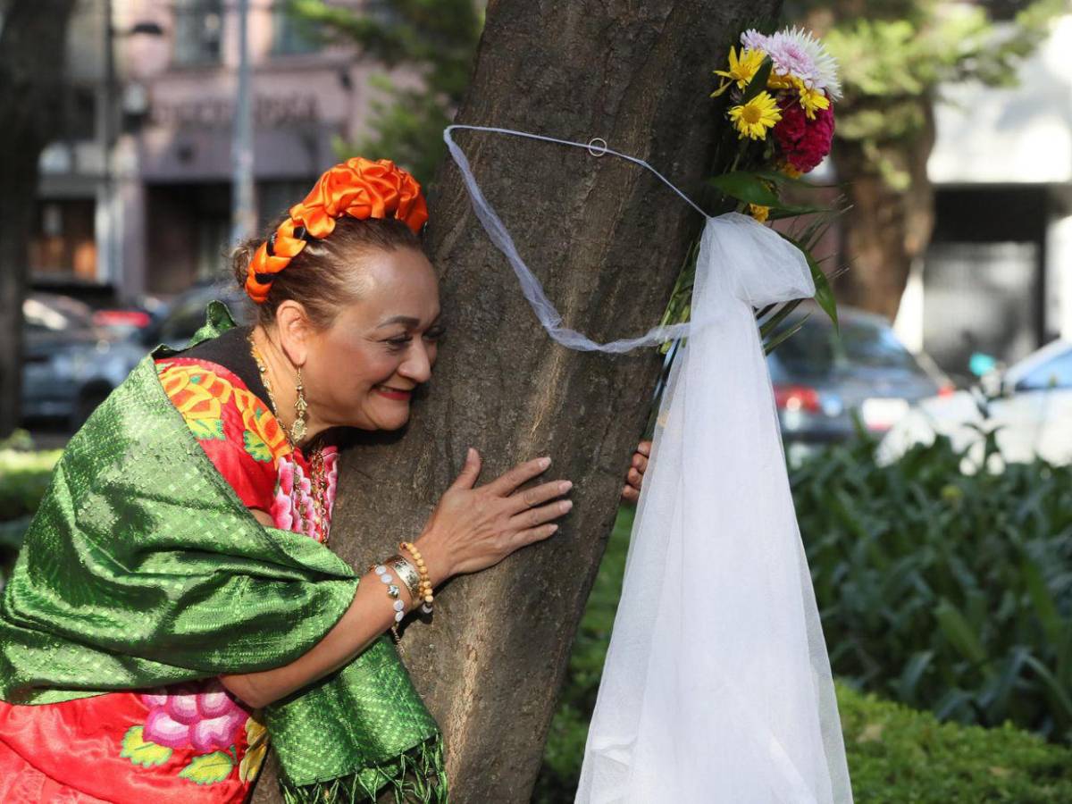 Una boda poco común: 11 personas “se casan” con un árbol en CDMX para alzar la voz contra la deforestación