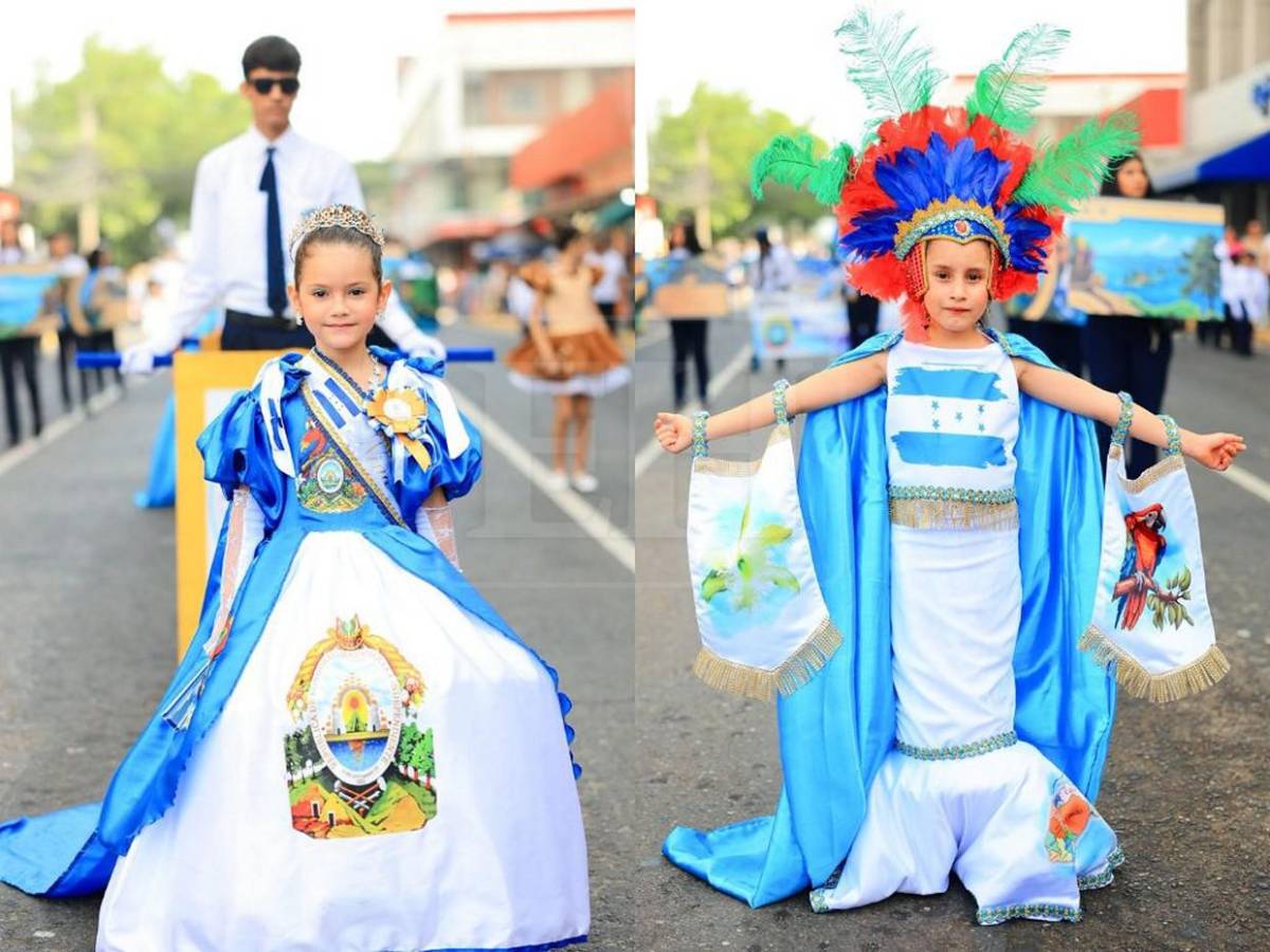 Color y fervor patrio engalanan los desfiles patrios en San Pedro Sula este lunes