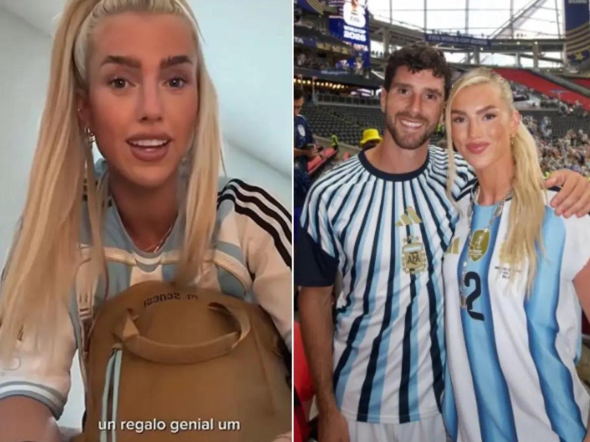 Pareja de futbolista de Argentina revela el regalo que les hizo Messi después del Mundial