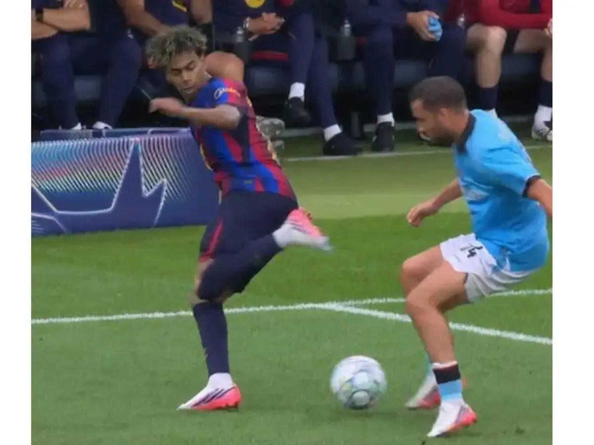 No se vio en TV: Lamine Yamal lo humilla y polémica que opaca goleada del Barcelona