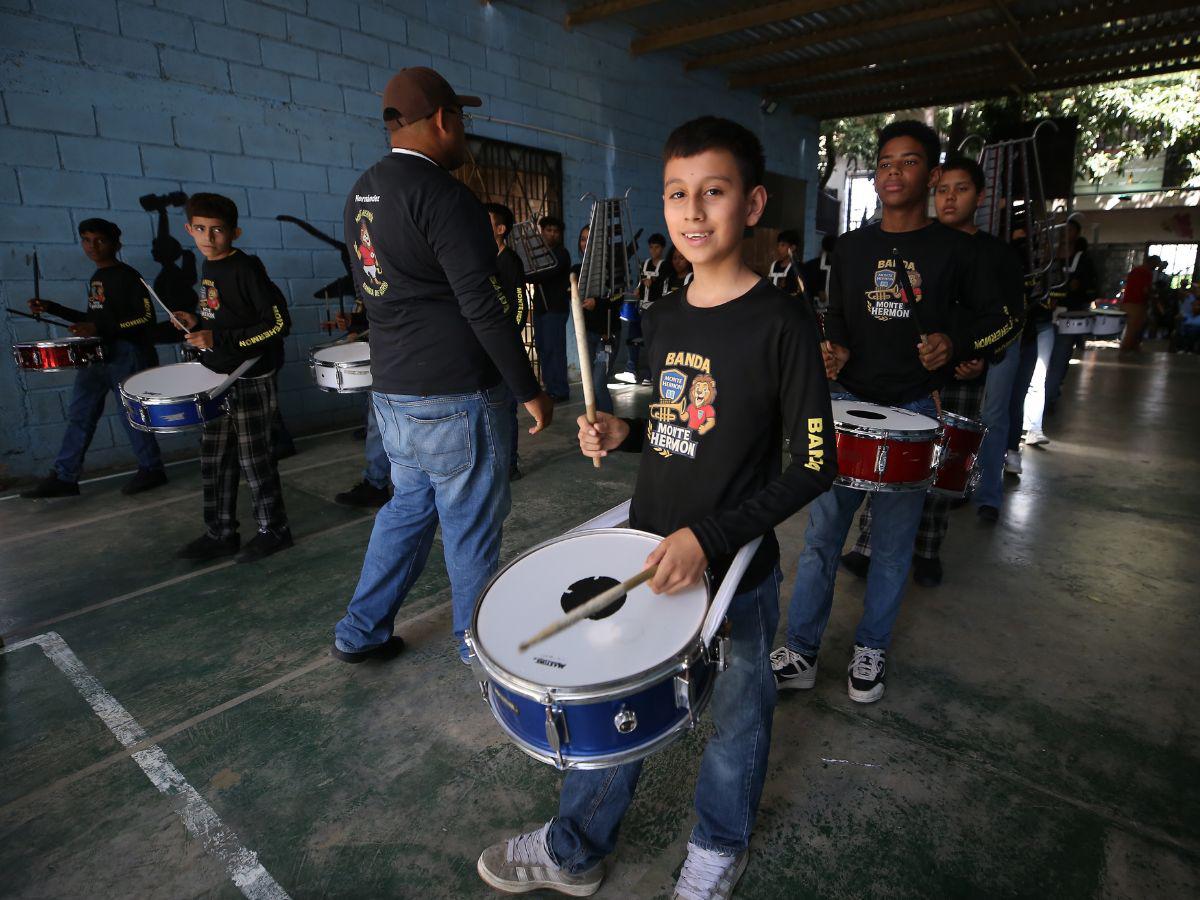 Ritmo y disciplina: la banda de Monte Hermón promete ser protagonista del 15 de septiembre
