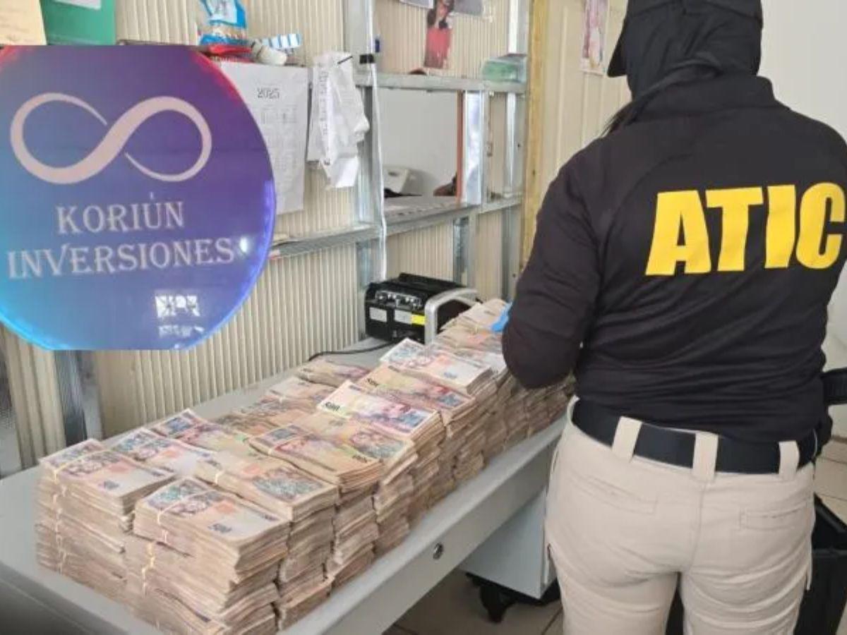 ¿Cuál es la cifra total de fondos congelados a Koriun Inversiones?