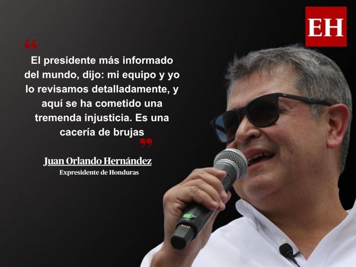 De rodillas solo ante Dios: Las frases de JOH a su regreso a Honduras