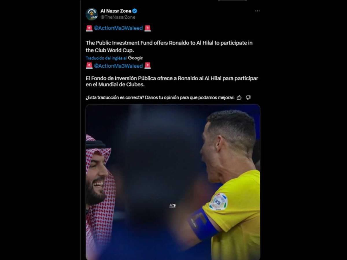 Cristiano Ronaldo dejaría el Al Nassr de Arabia Saudita ¡Enfrentaría a Real Madrid!