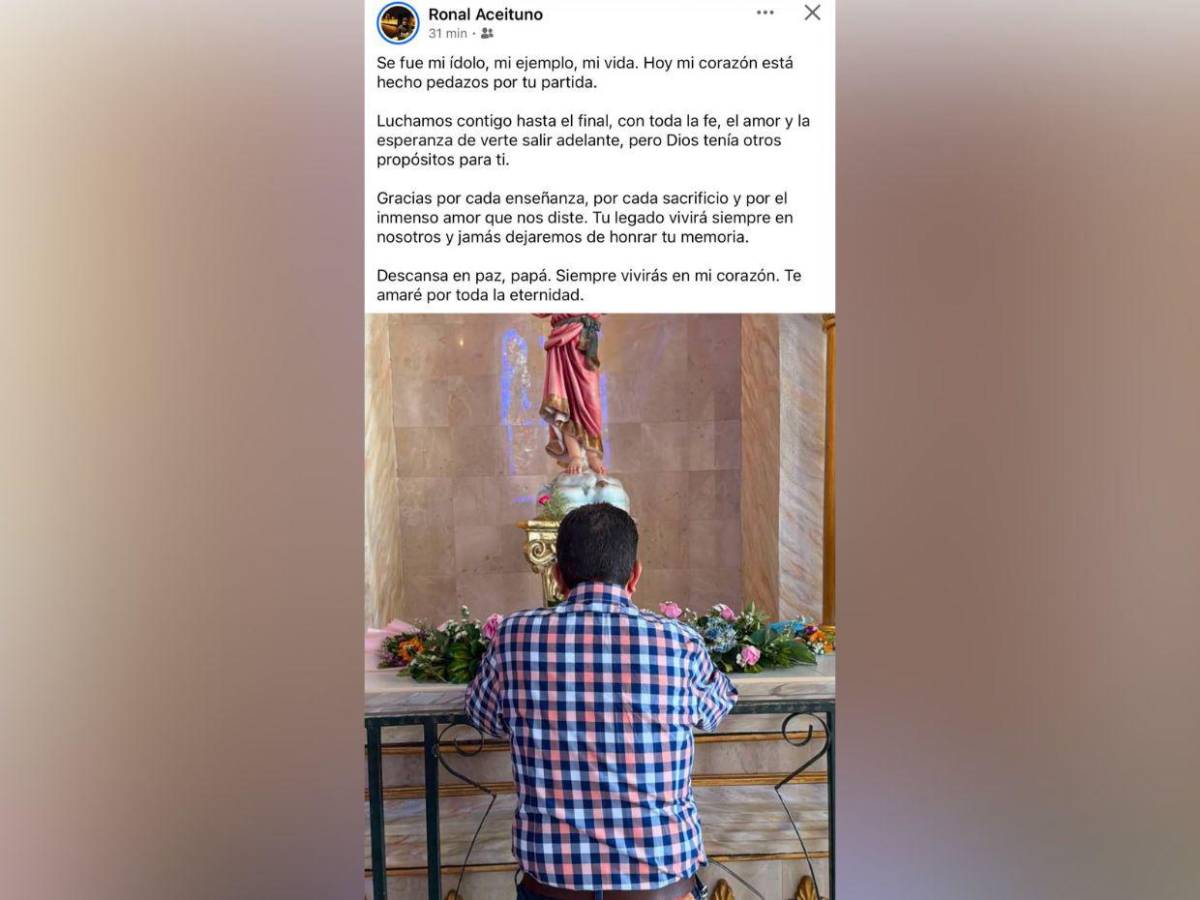 Se fue mi ídolo, mi vida: El desgarrador mensaje de Ronal, hijo de Arístides Aceituno