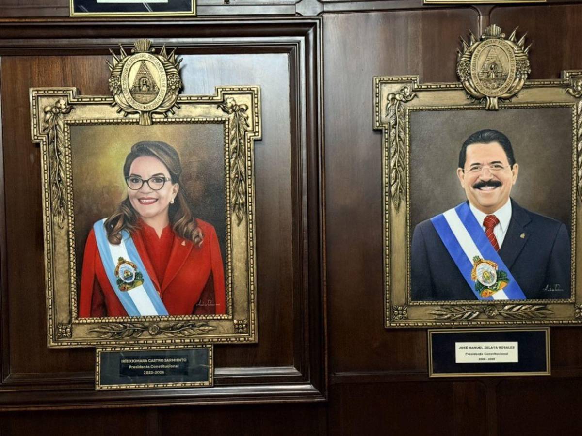 ¿Es cierto que quitaron el cuadro de Xiomara Castro de Casa Presidencial?
