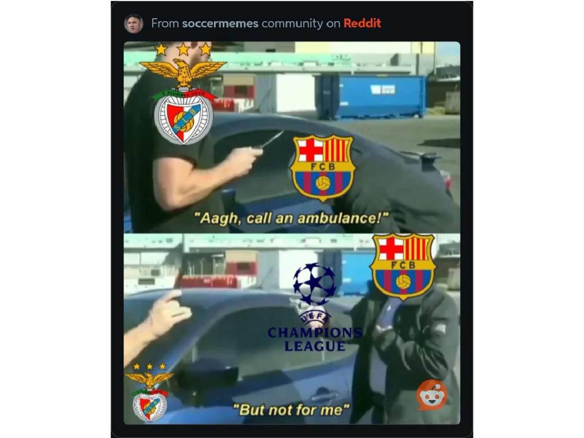 Se burlan del Real Madrid: Los memes que dejó el triunfo de Barcelona ante Benfica en Champions