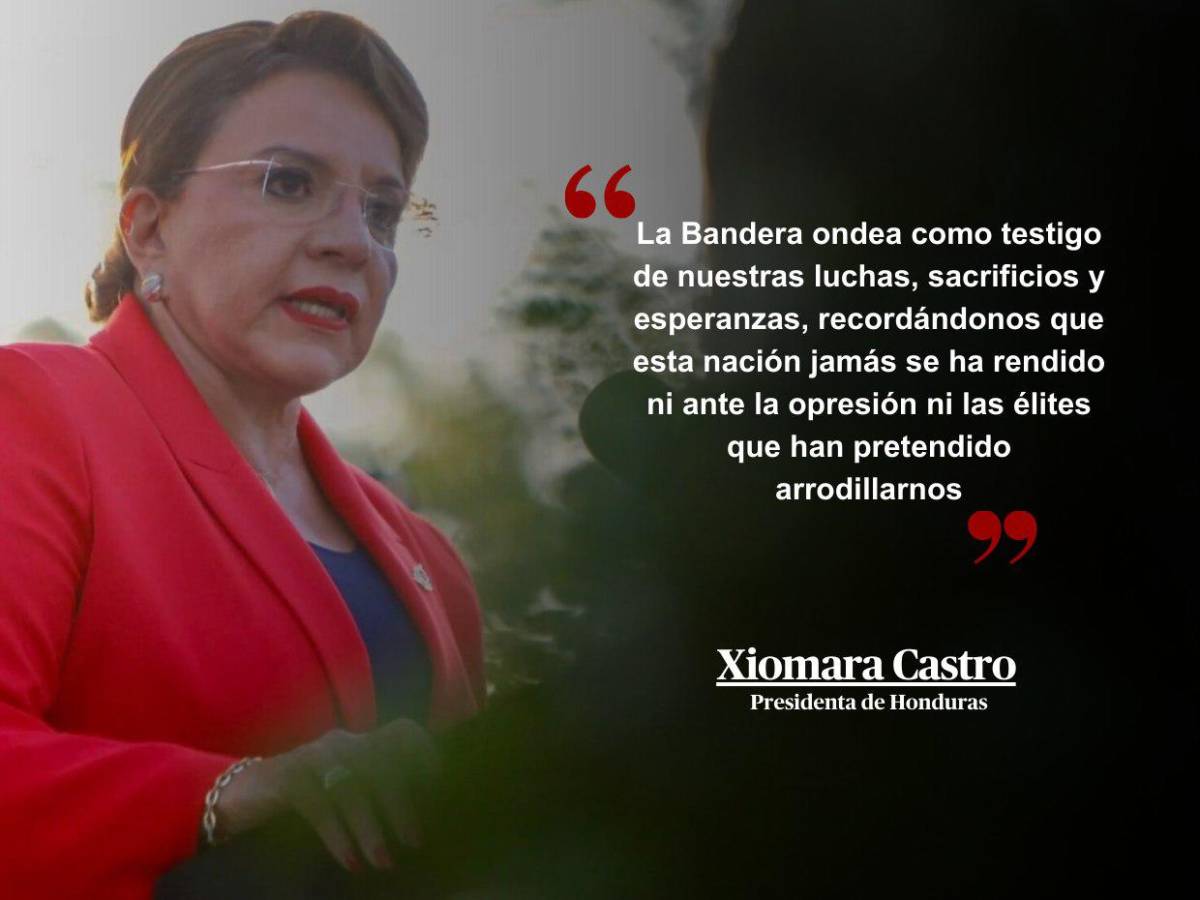 Frases de la presidenta Castro durante la inauguración del mes patrio en Honduras
