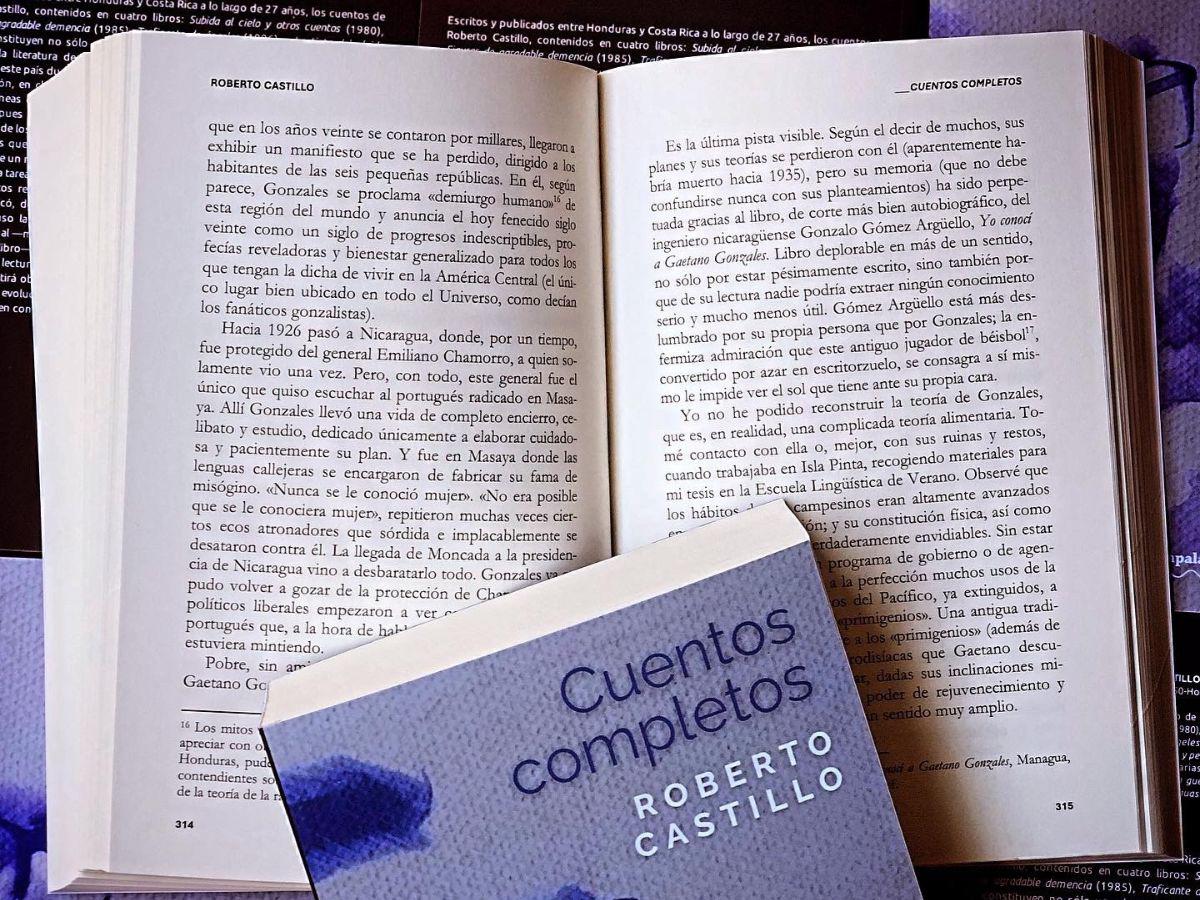 “Cuentos completos” de Roberto Castillo ya está disponible en las librerías Metronova y Guacamaya’s de San Pedro Sula, y directamente con la Editorial Mimalapalabra. También lo encuentra en Amazon.