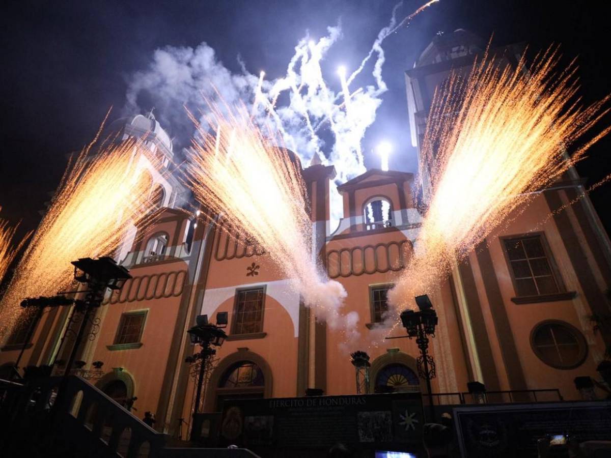 Luz, fe y color: Basílica de Suyapa brilló por aniversario del hallazgo de la Virgen