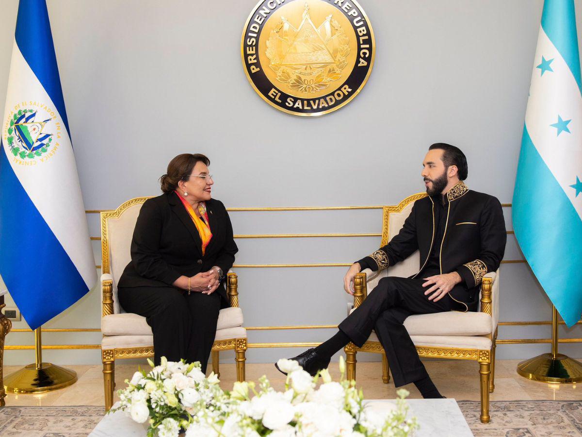 Xiomara Castro se reúne con Nayib Bukele tras su toma de posesión en El Salvador
