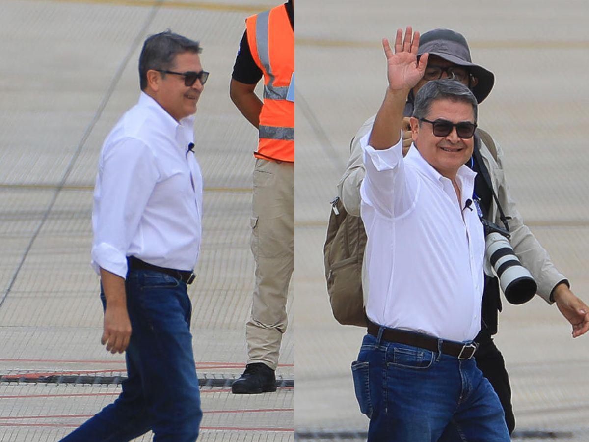 El cambio de JOH tras cuatro años fuera: primeras imágenes del expresidente al regresar a Honduras