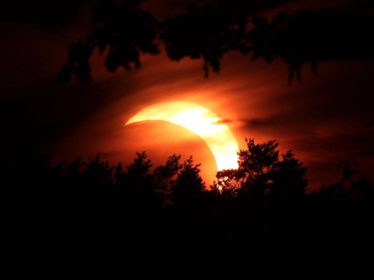 En fotos: el cielo de Portugal se oscurece y deja ver el espectáculo del eclipse solar