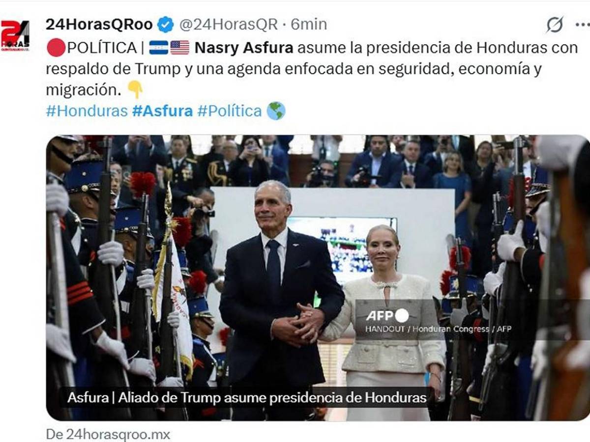 Medios internacionales publican toma de posesión de Nasry Asfura en Honduras
