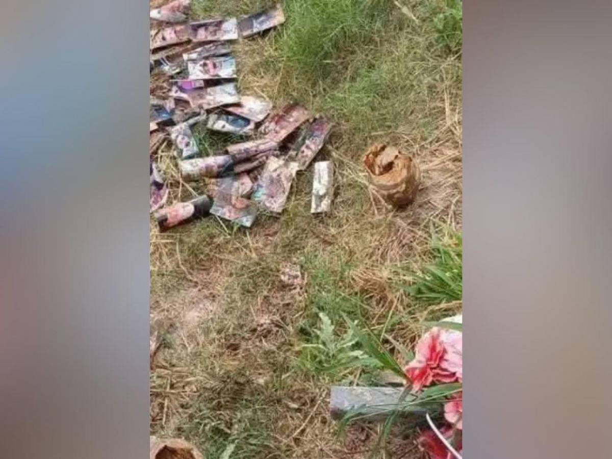 ¿Brujería en El Paraíso? Hallan fotos de famosos y políticos en cementerio