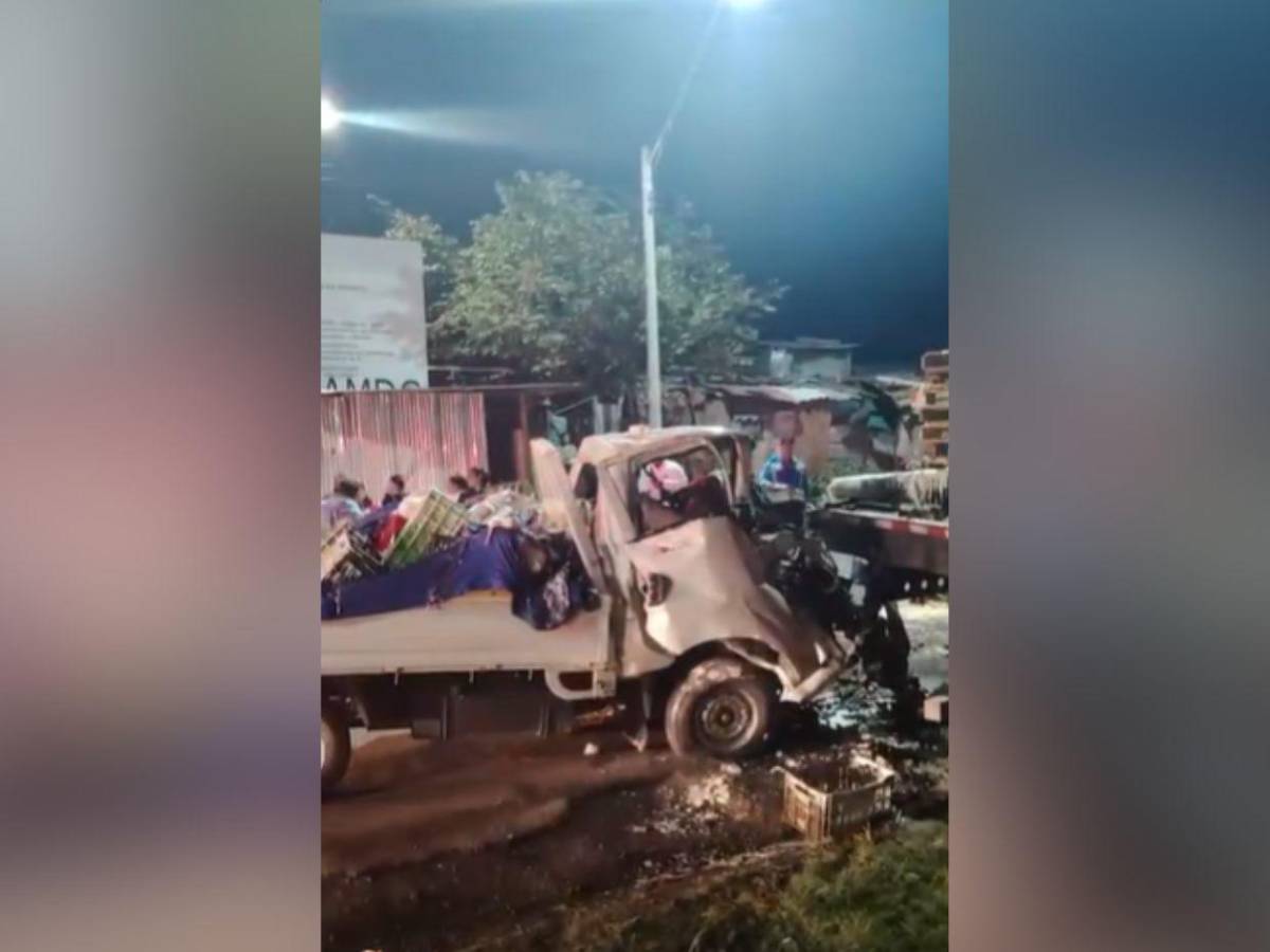 Muere conductor de camión tras fuerte colisión en carretera a Olancho