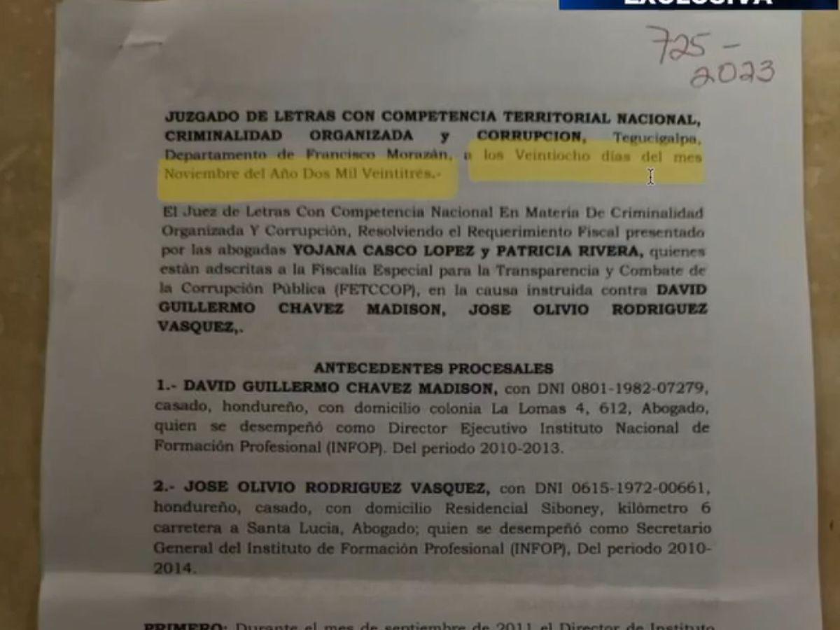 Este sería el segundo requerimiento emitido oficialmente el 28 de noviembre de 2023 contra David Chávez.
