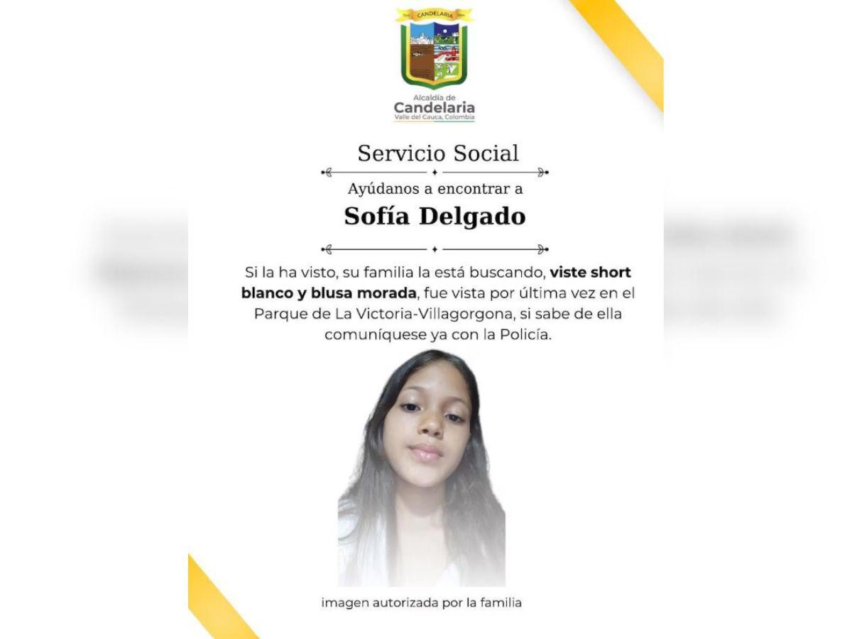 ¿Qué se sabe de Sofía Delgado, la niña desaparecida en Valle del Cauca?