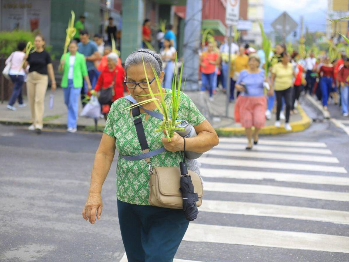 Domingo de Ramos llena de fe y tradición las calles del norte de Honduras