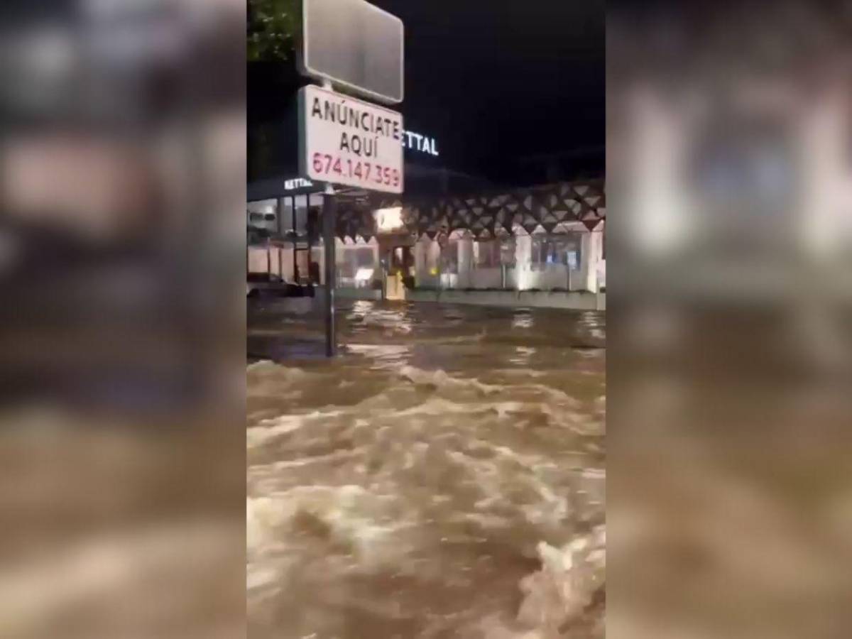 Alerta roja en Málaga por fuertes lluvias: se reportan inundaciones