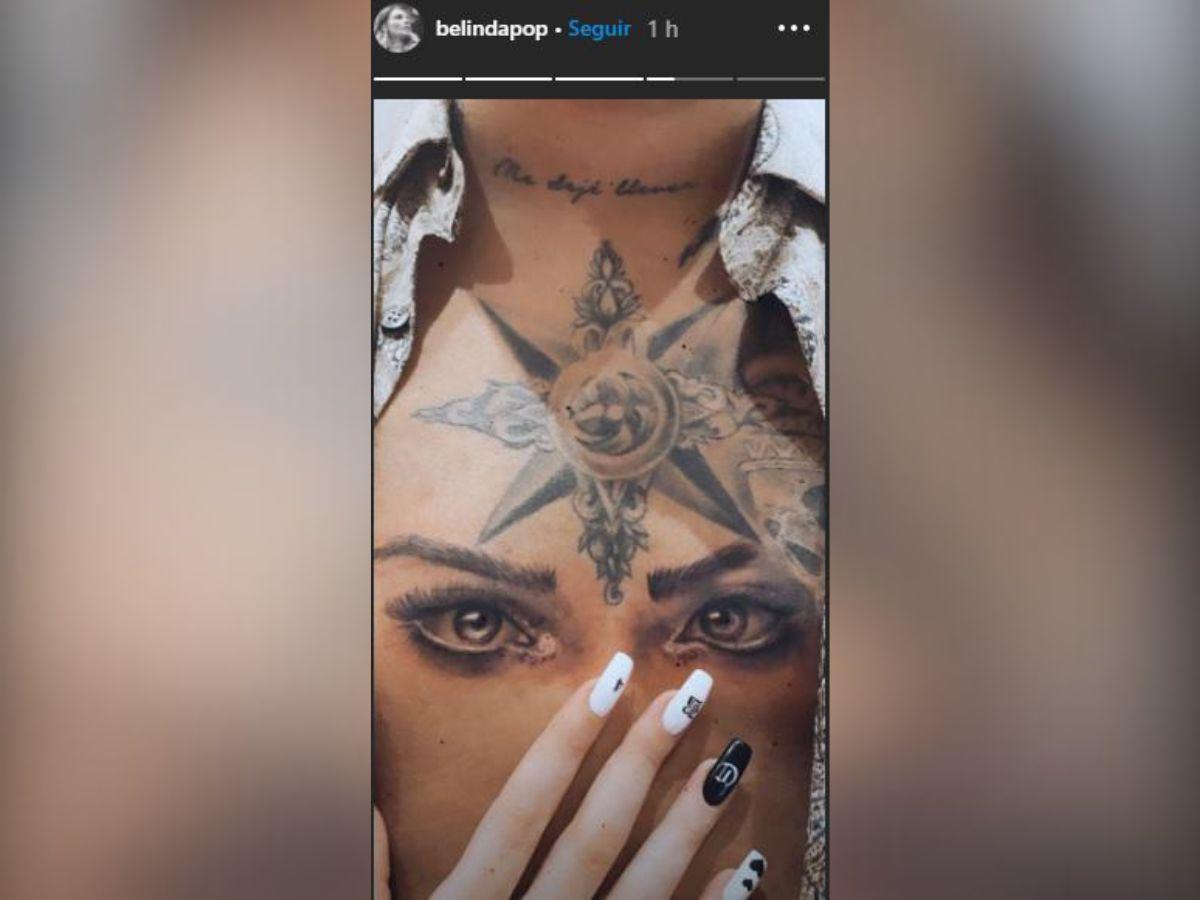Este fue el tatuaje que Nodal se dibujó en su pecho cuando inició su relación con Belinda.