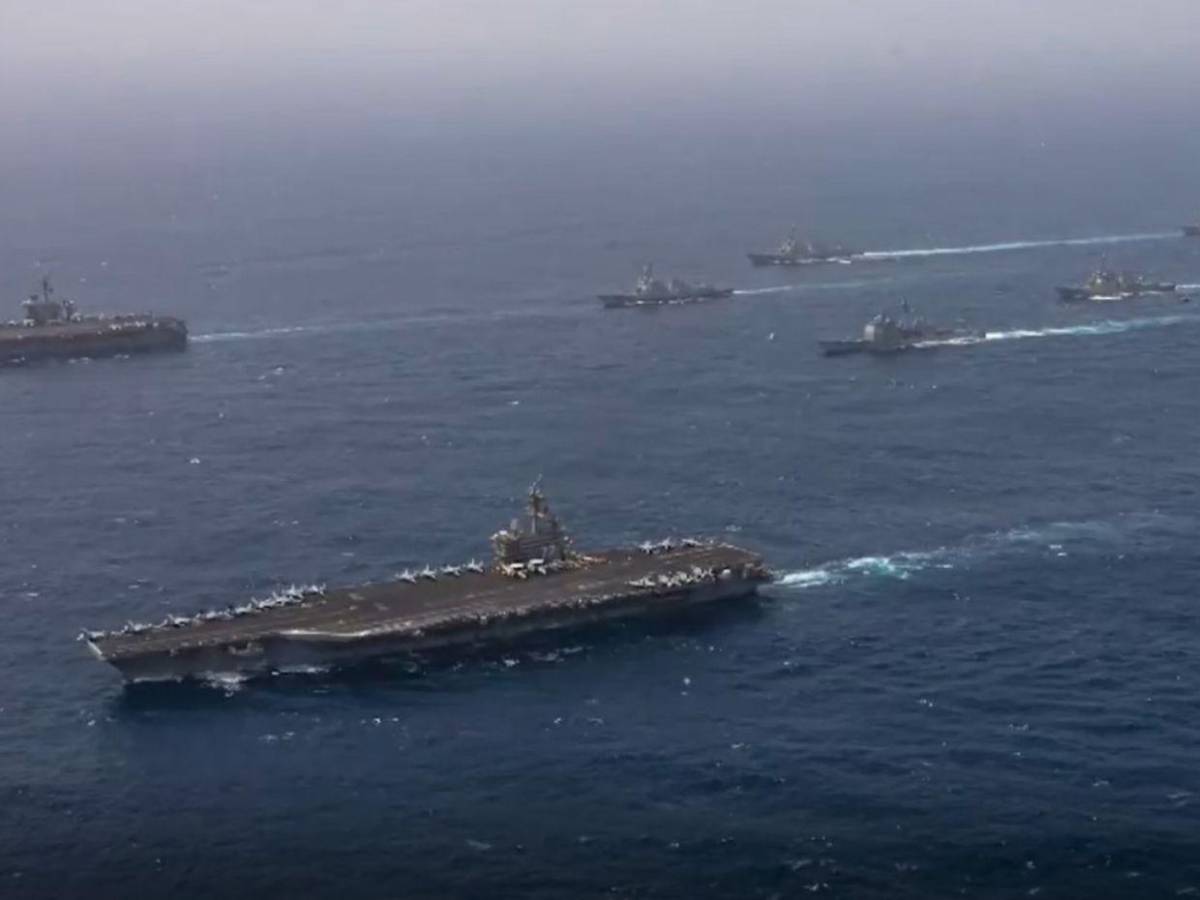EEUU atacó a Irán de nuevo: Despliegan más de 20 buques de guerra en Oriente Medio