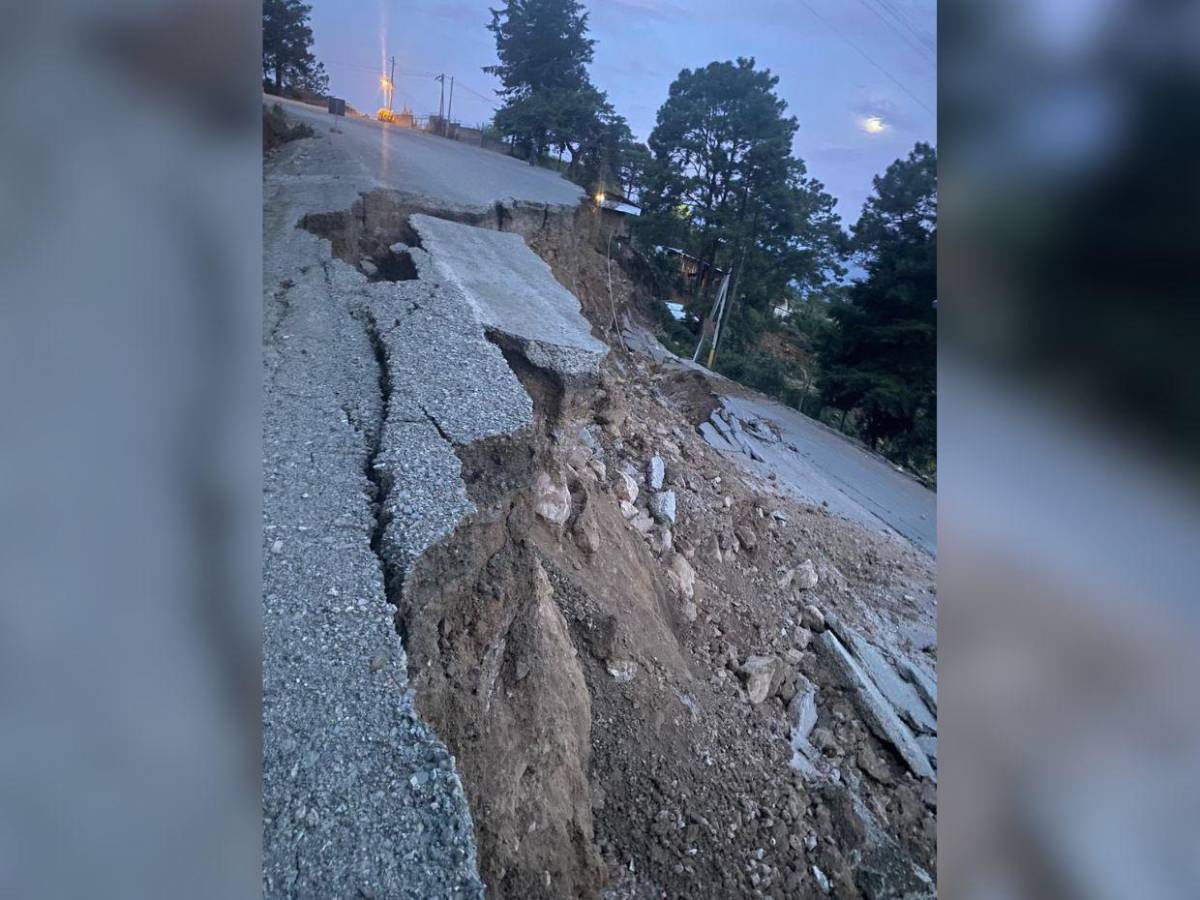 Totalmente inhabilitada: así despedazó falla geológica la carretera a Ocotepeque