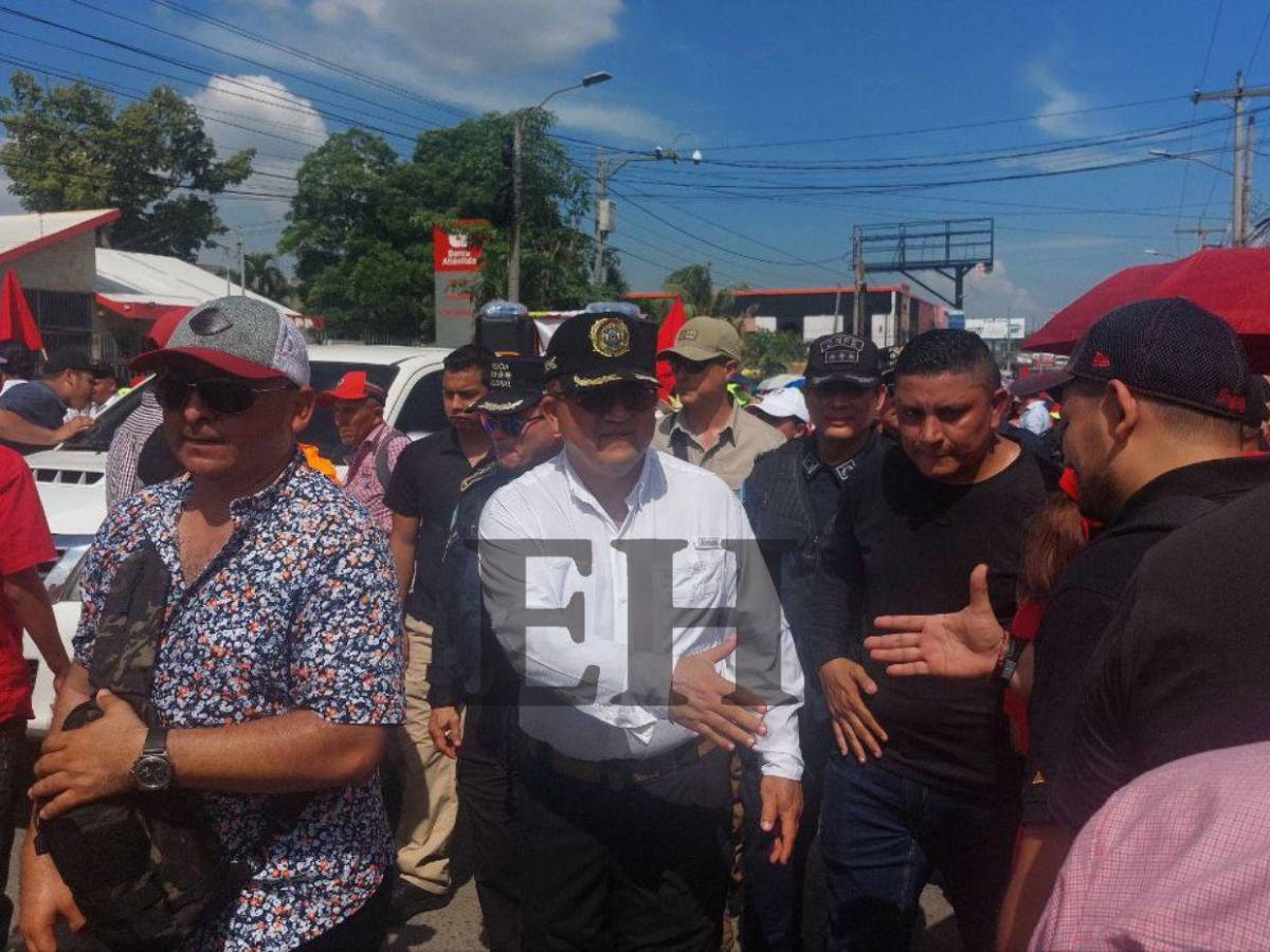 Así fue la movilización de Libre a favor de Rixi Moncada en SPS