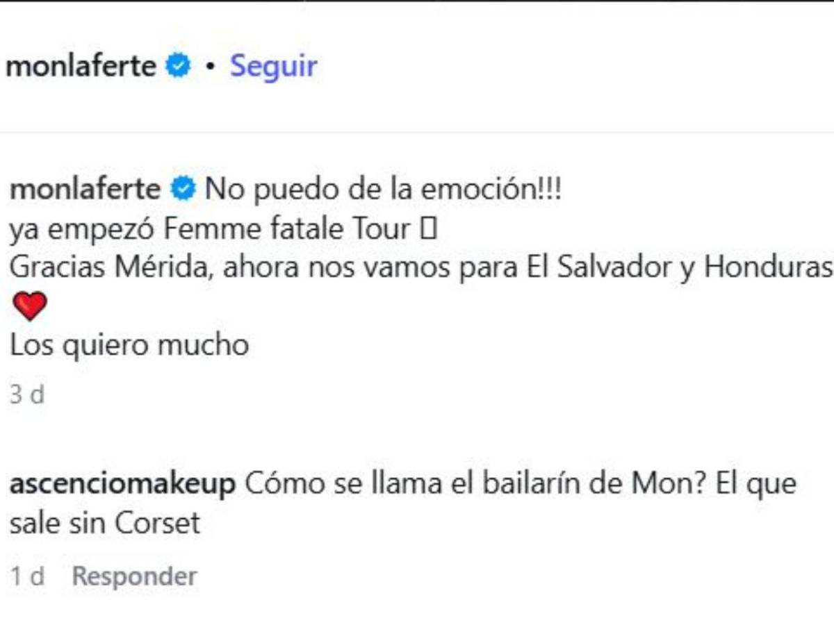Mon Laferte lista hoy para su cita Femme Fatale Tour en Tegucigalpa