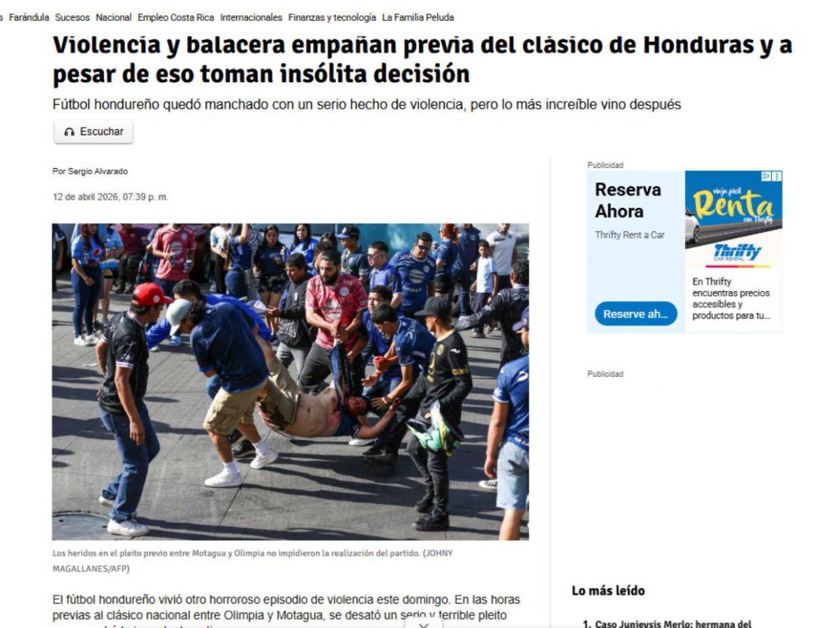 Hubo heridos y aún así se jugó: así informa el mundo sobre la violencia en el clásico