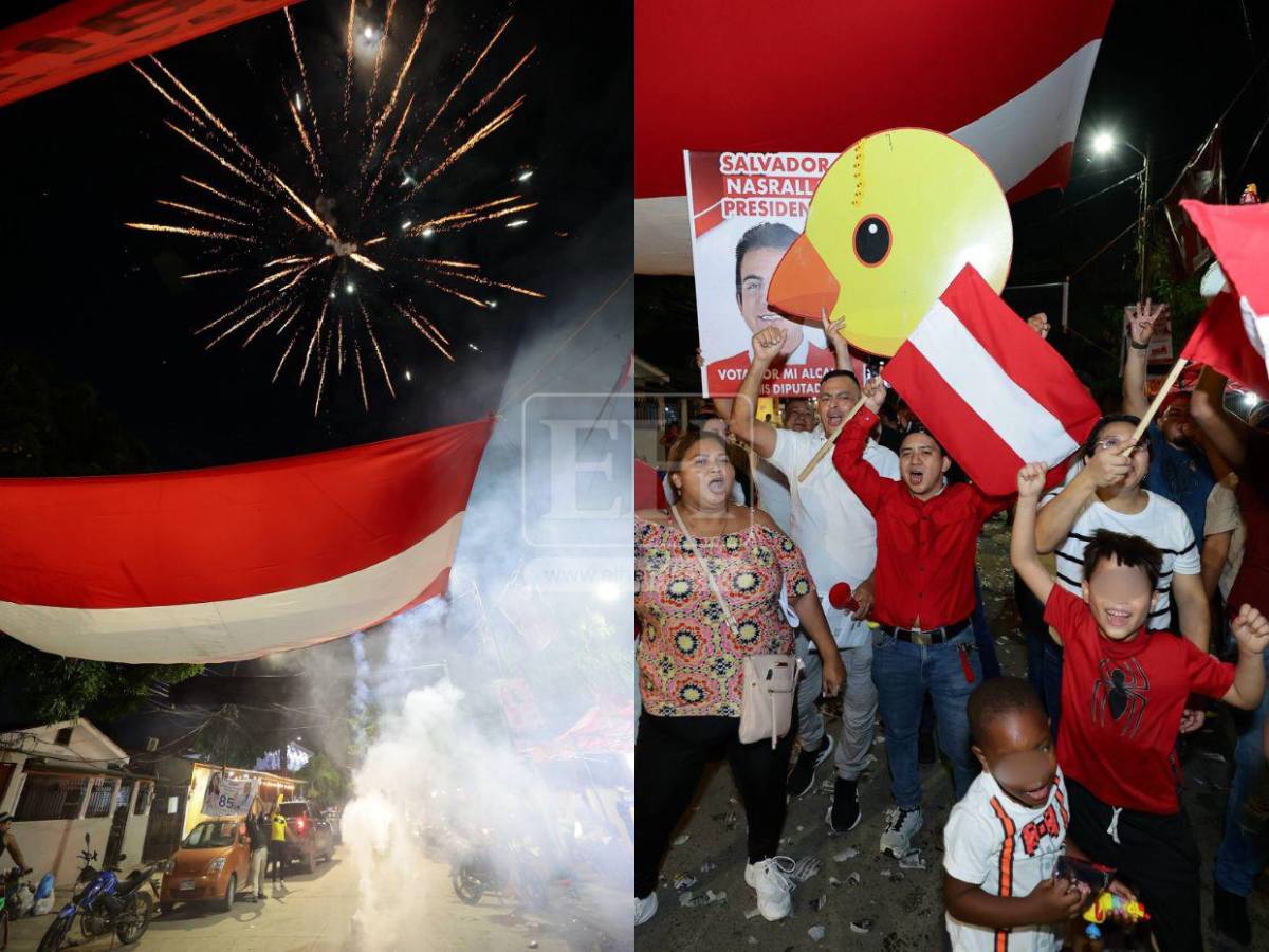 Liberales celebran en SPS primeros resultados del CNE que favorecen a Contreras