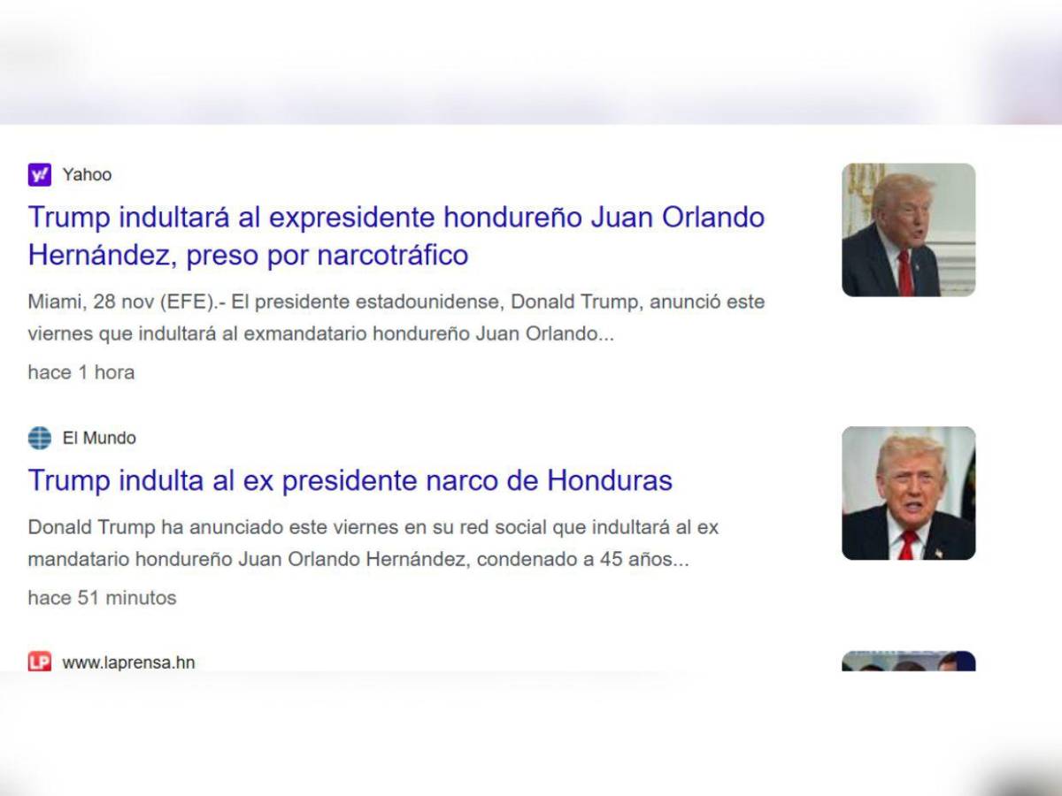 Así informó el mundo el anuncio de indulto de Donald Trump a Juan Orlando Hernández