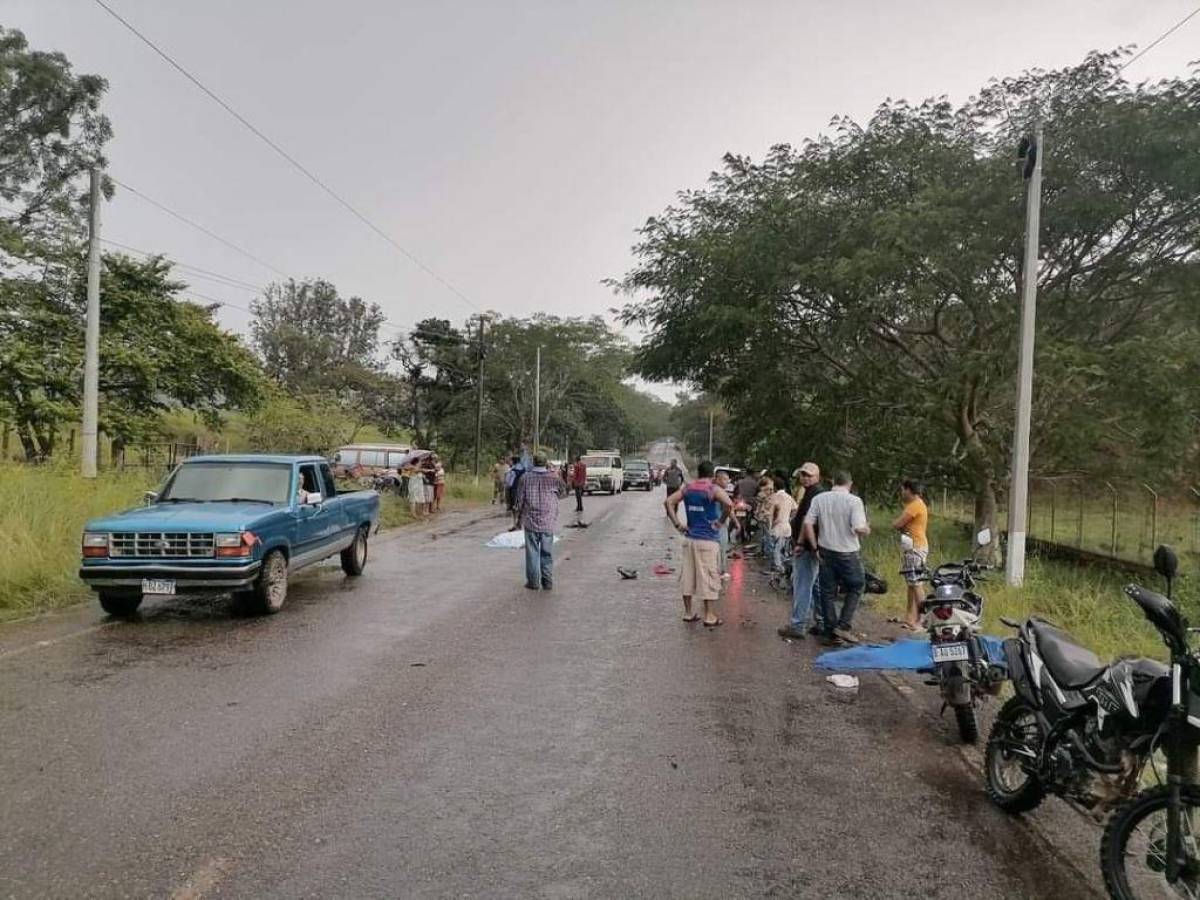 Tres muertos y tres heridos tras choque de motocicletas en Comayagua