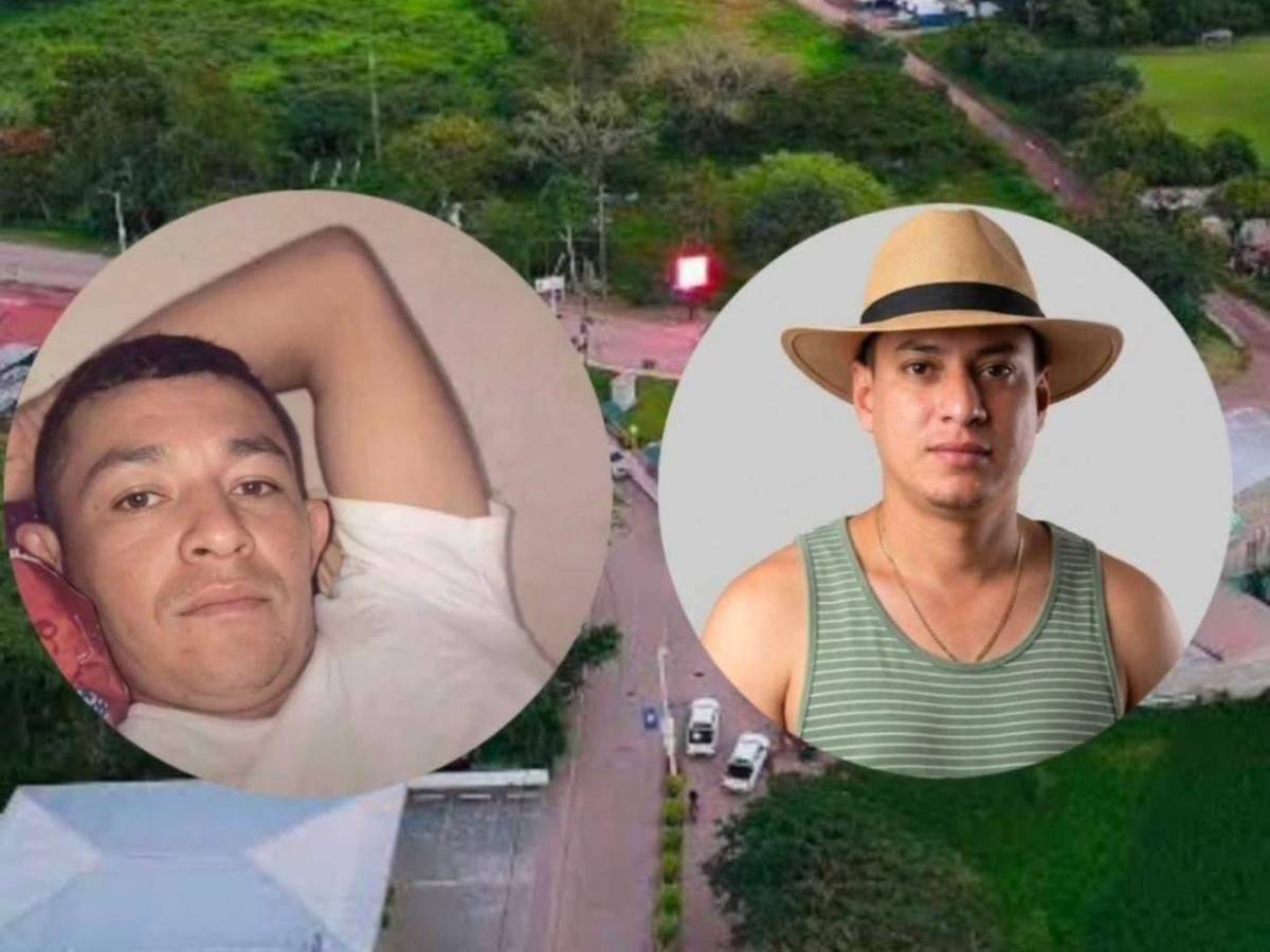 Los rostros de Orlin Argüelles y Jairo Rodríguez, asesinados en San Esteban, Olancho