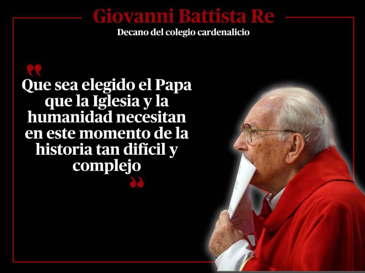 Las frases del decano Giovanni Battista Re en misa previo a Cónclave