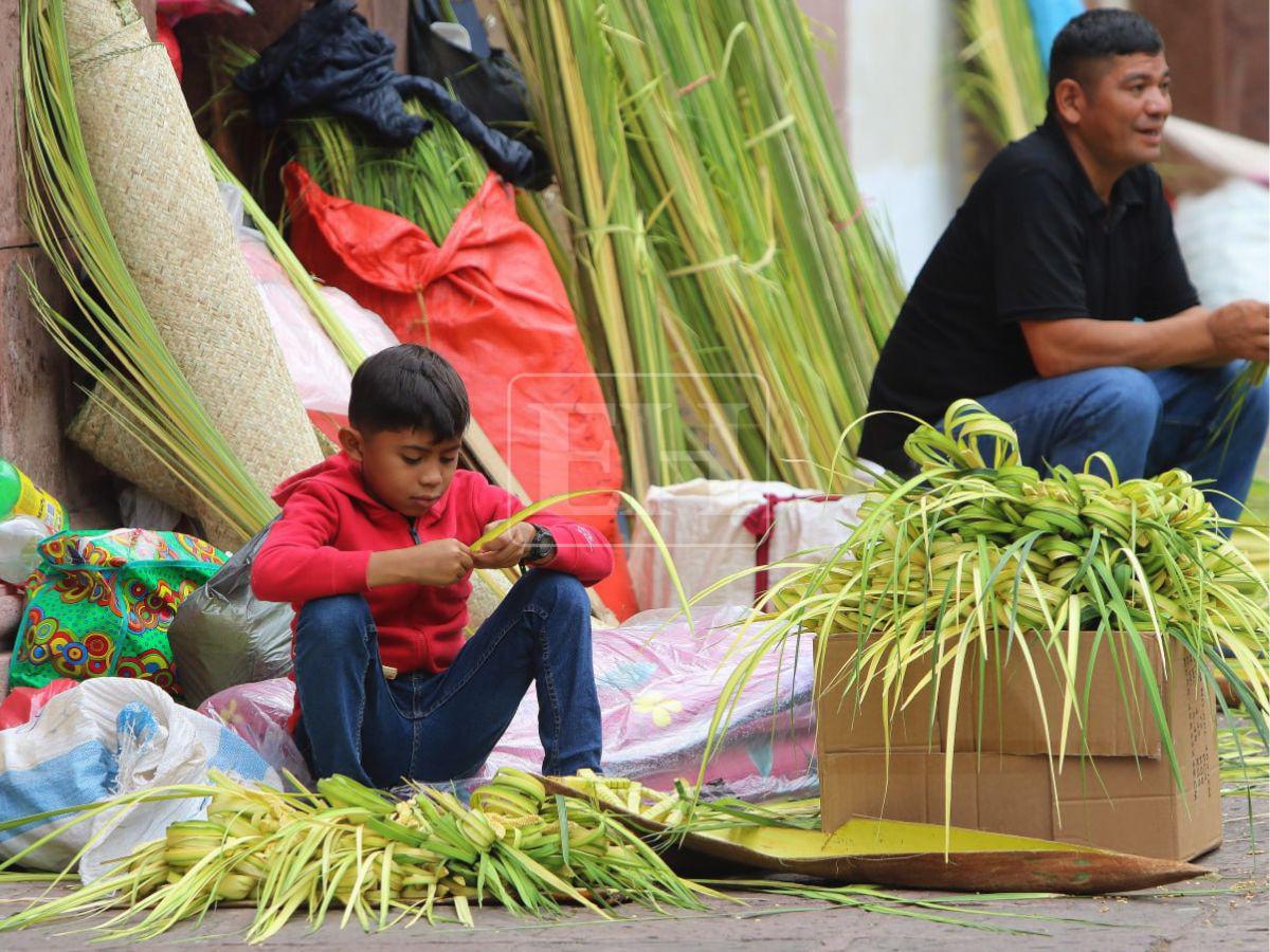 Con la tradicional venta de ramos: Así arranca la Semana Santa en Honduras