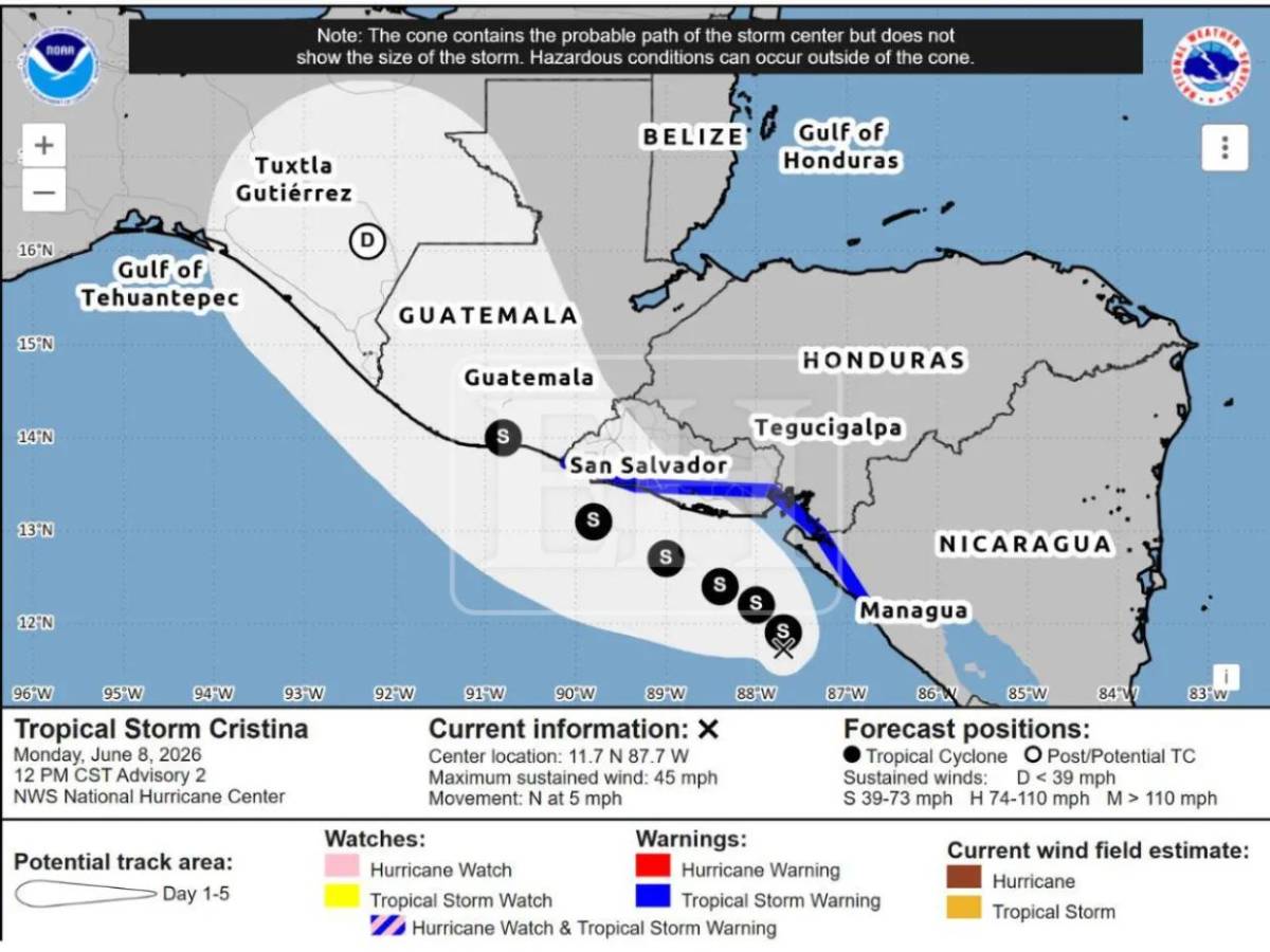 Tormentas Boris y Cristina: ¿qué riesgo representan para Honduras?
