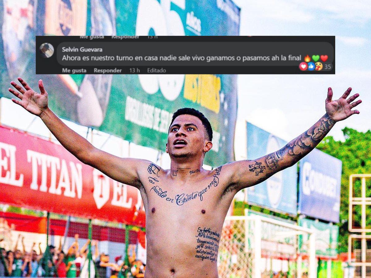 El mensaje que publico el delantero del Marathón en un comentario en redes sociales