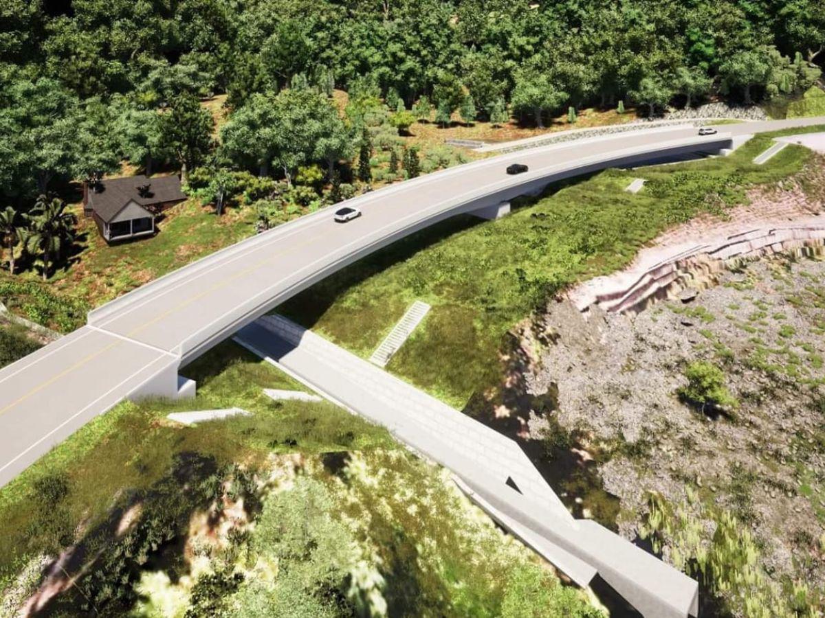 El informe preliminar indicó que la construcción puede llevarse a cabo sin cerrar el tráfico rodado, asimismo el puente garantizará una estructura estable ya que se evitará la zona de deslizamiento.