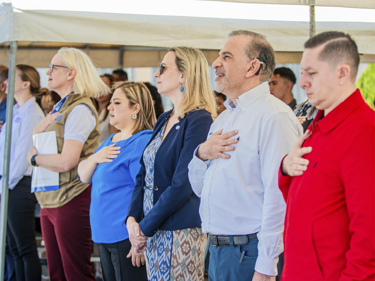 <i>Al evento de hicieron presentes representantes de Fundación Ficohsa, la Agencia de Estados Unidos para el Desarrollo Internacional (USAID) y la Secretaría de Educación del Gobierno de Honduras (SEDUC).</i>