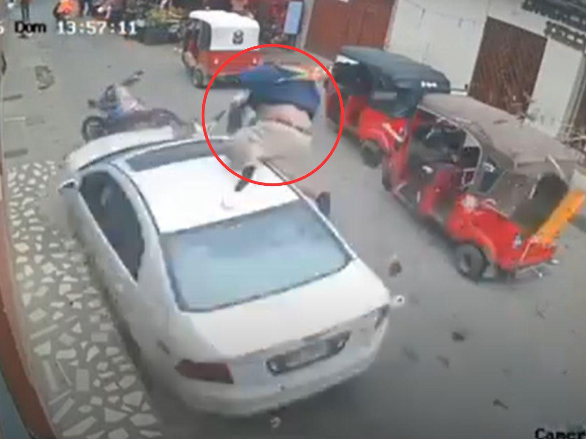 Cuadro a cuadro: así fue embestida de vehículo a motociclistas en Lempira